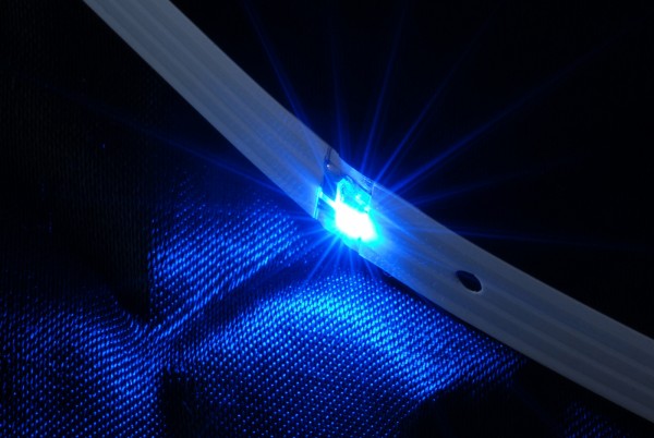 LED hyperflach, transparent, blau